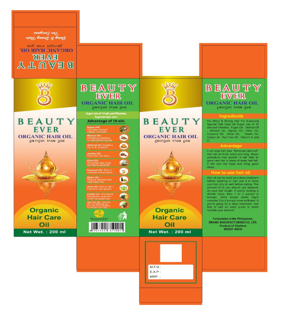 Beauty Ever Organic Hair Oil